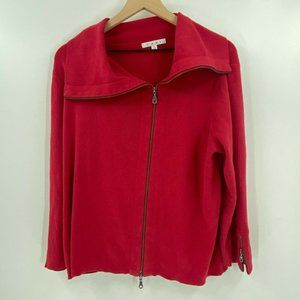 Cabi Asymmetrical Zip Cardigan Sweater